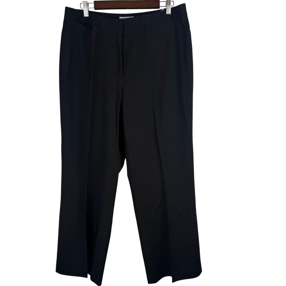 Worthington Work Women 16 Average Trouser Dress Pants Black Career Straight NWT